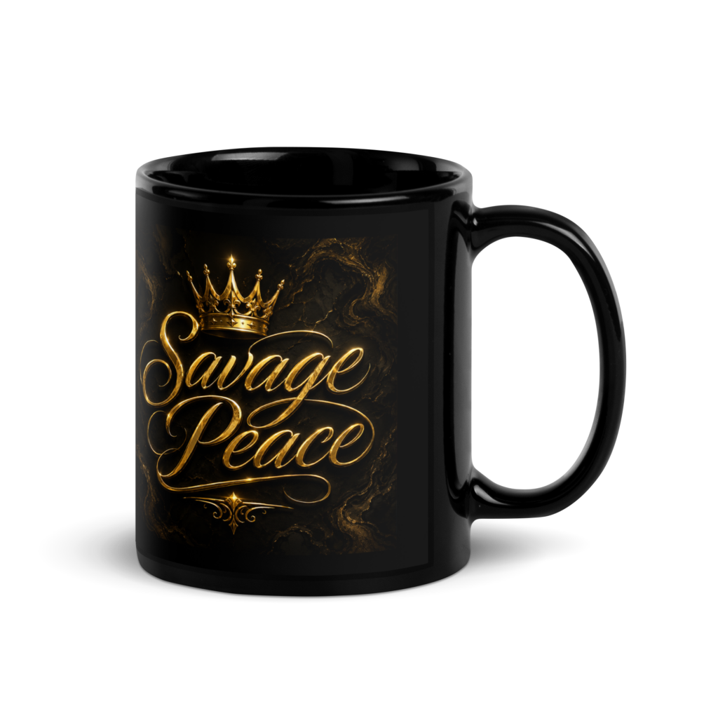 Royal Mark Black Glossy Mug